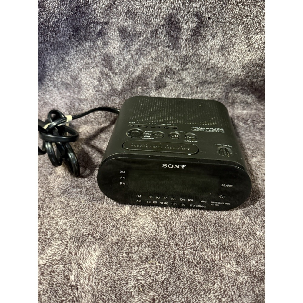 Sony Dream Machine ICF-C218 Alarm Clock AM/FM Radio Tested & Works